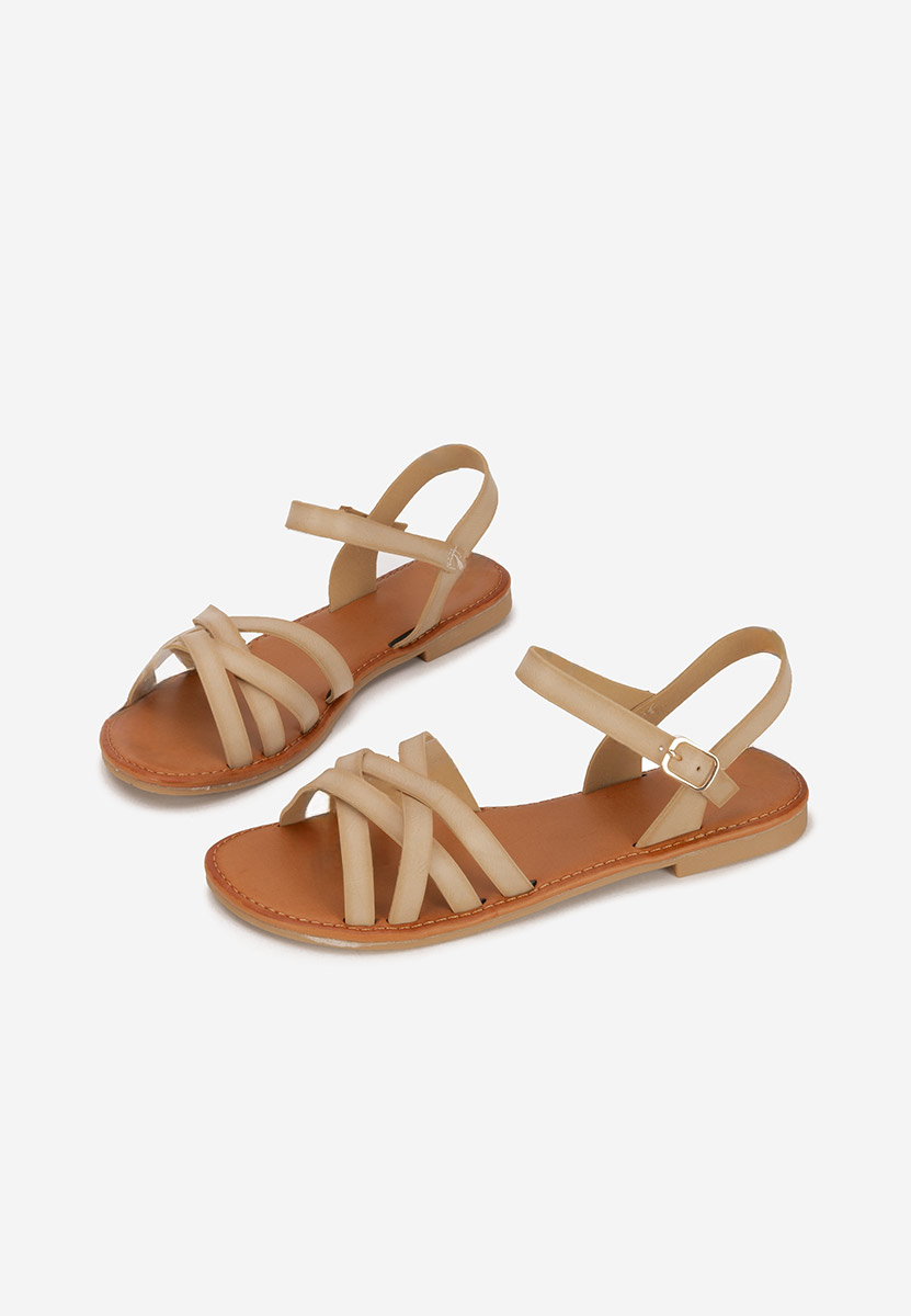 Béžové sandály bez podpatku Esmaya