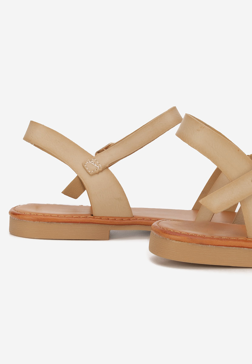 Béžové sandály bez podpatku Esmaya
