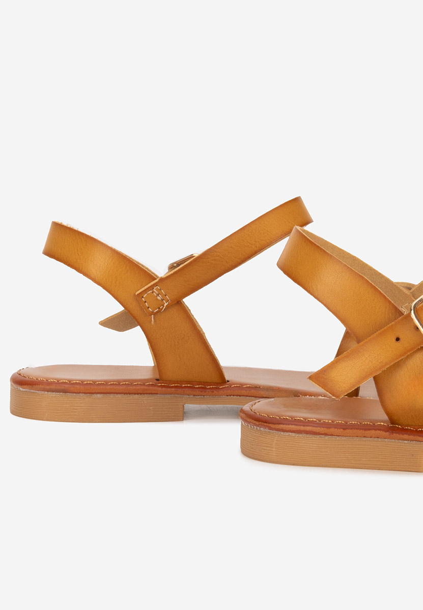 Khaki sandály bez podpatku Esmaya