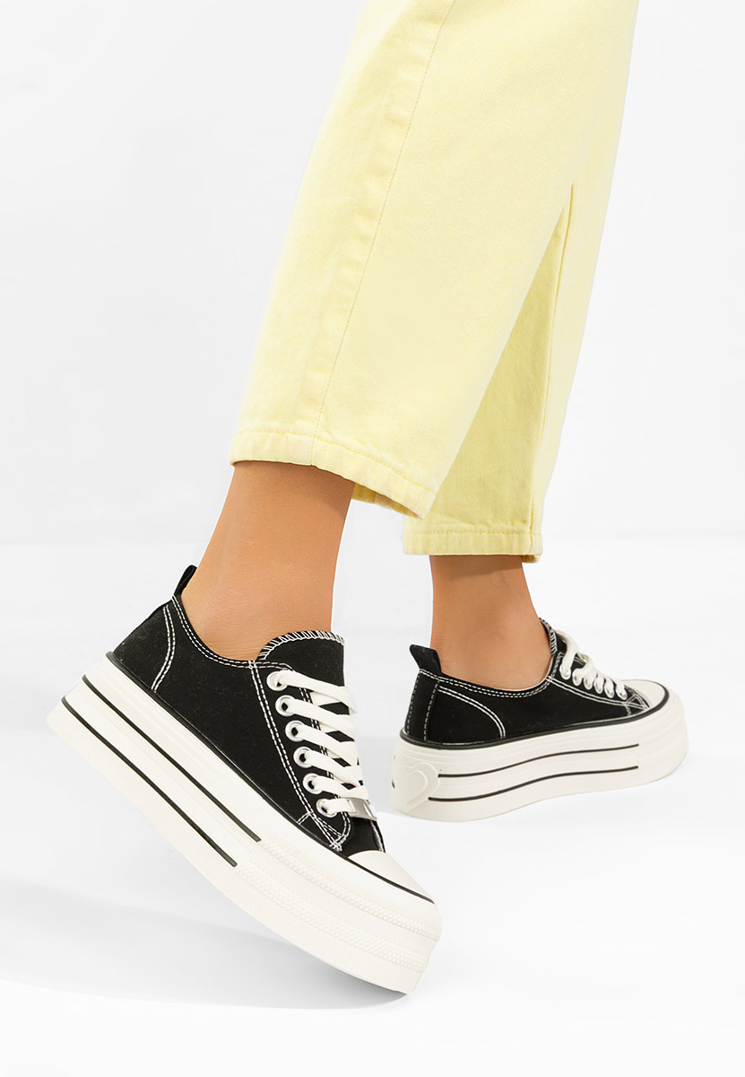 Černé tenisky na platformě Kimala