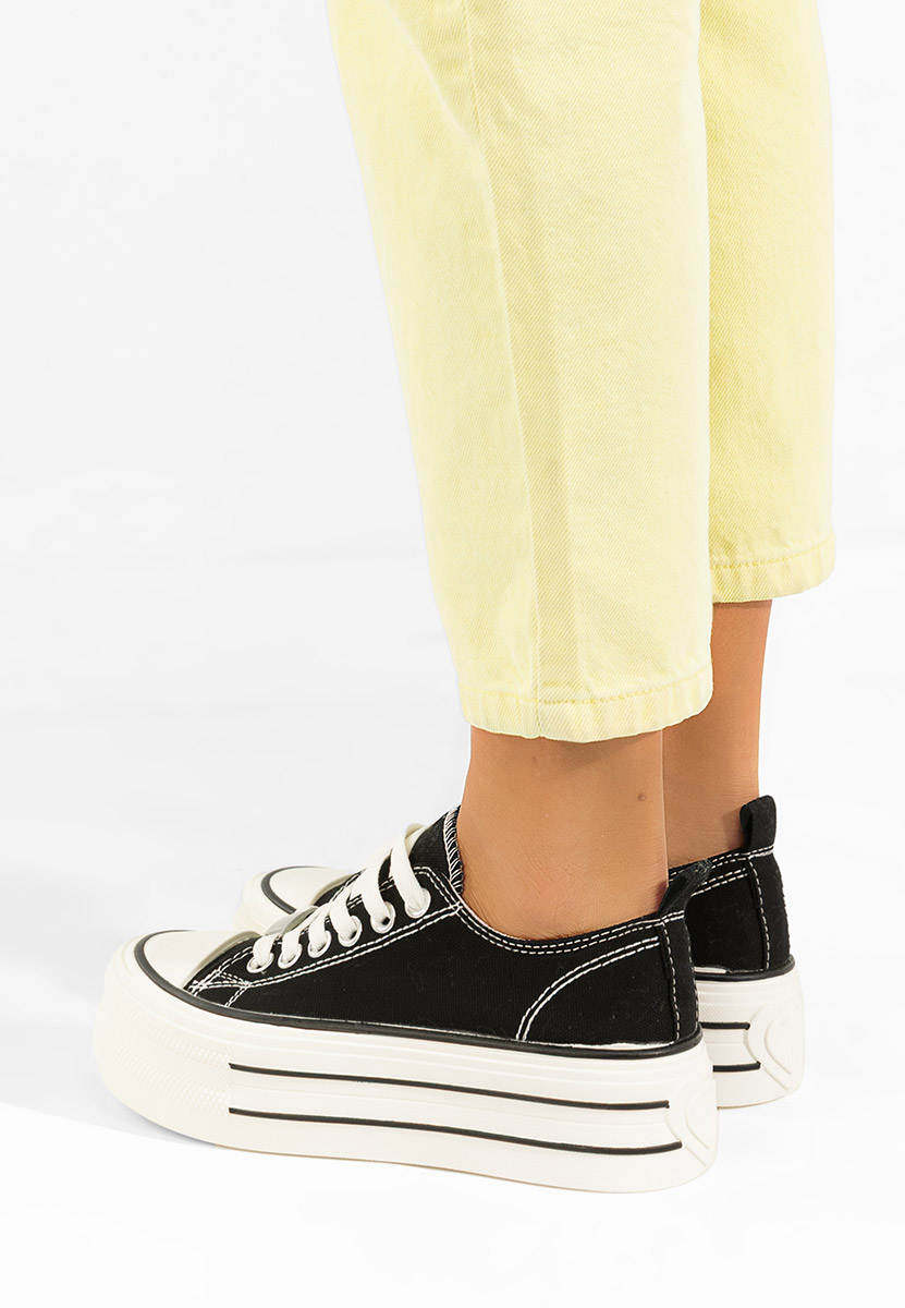 Černé tenisky na platformě Kimala