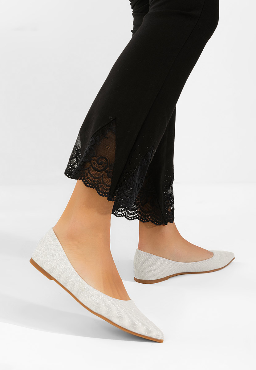 Stribrné dámské baleríny Ocsana