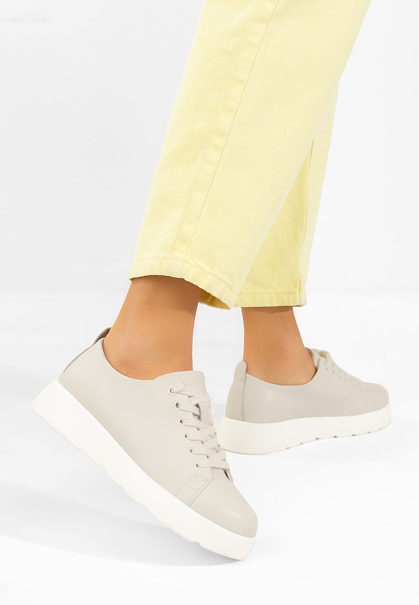 Bílé kožené dámské sneakersy Rocsana