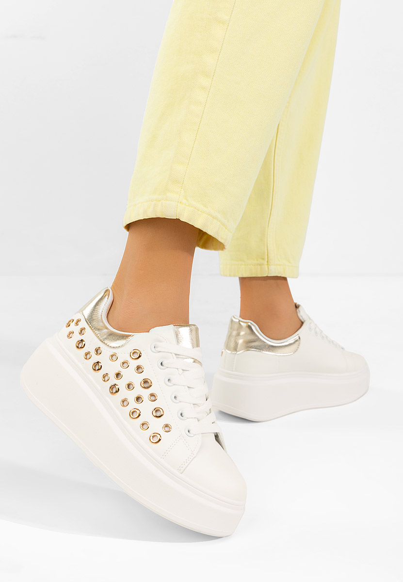 Bílé dámské tenisky na platformě Anaya V2