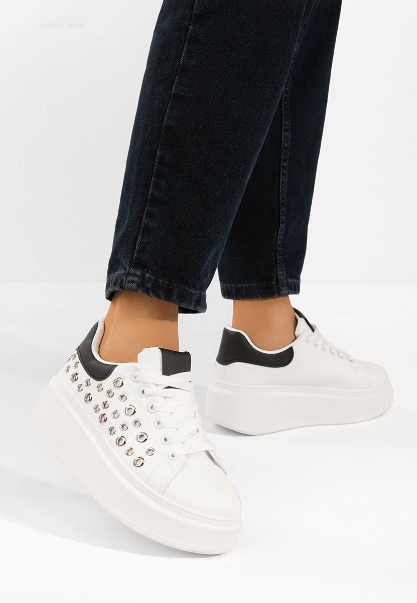 Bílé dámské tenisky na platformě Anaya V3
