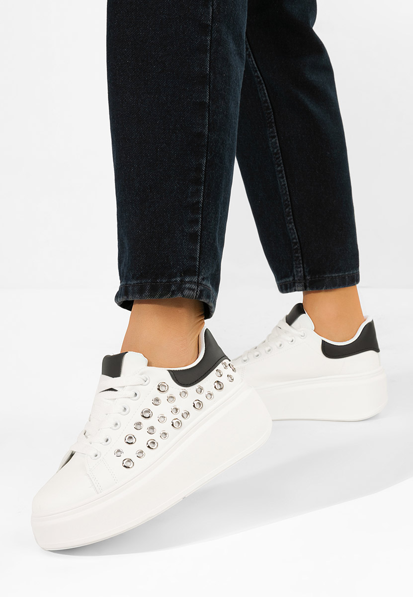 Bílé dámské tenisky na platformě Anaya V3