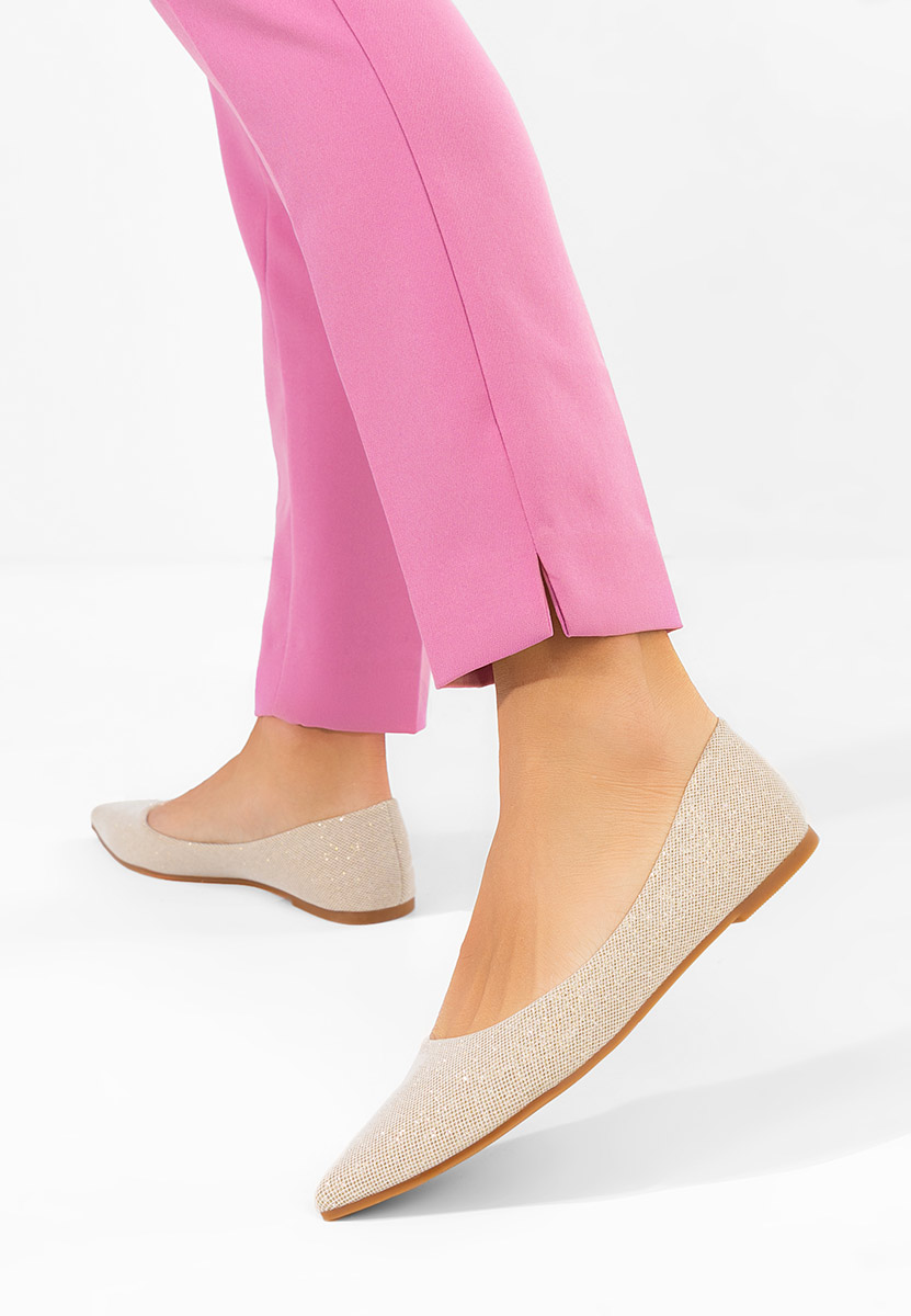 Zlaté dámské baleríny Ocsana