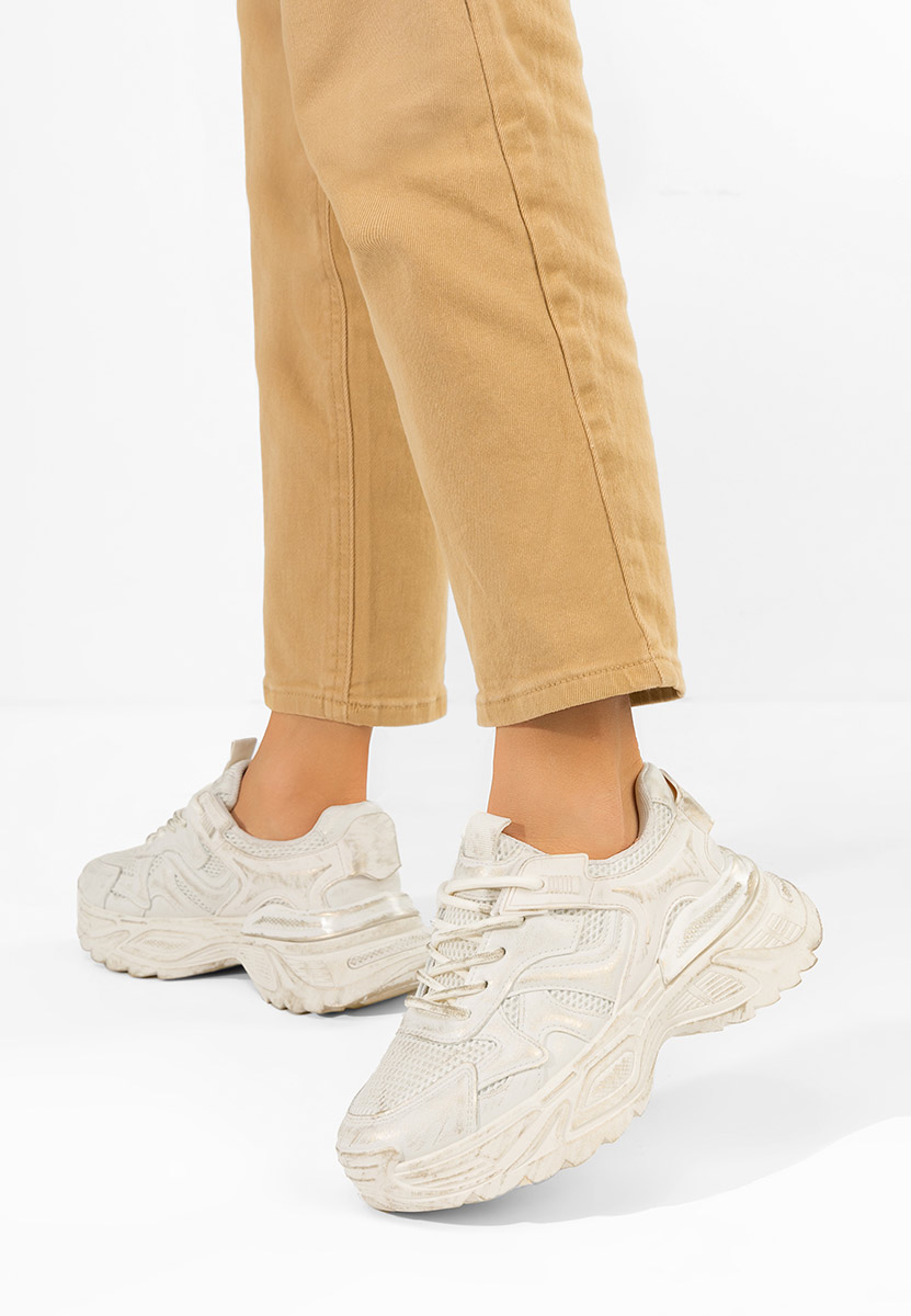 Béžové dámské tenisky na platformě Yalda