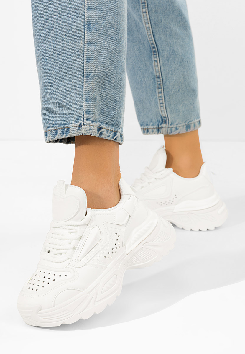 Bílé dámské tenisky na klínku Dorathy