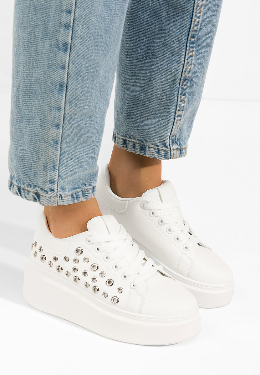 Bílé dámské tenisky na platformě Anaya