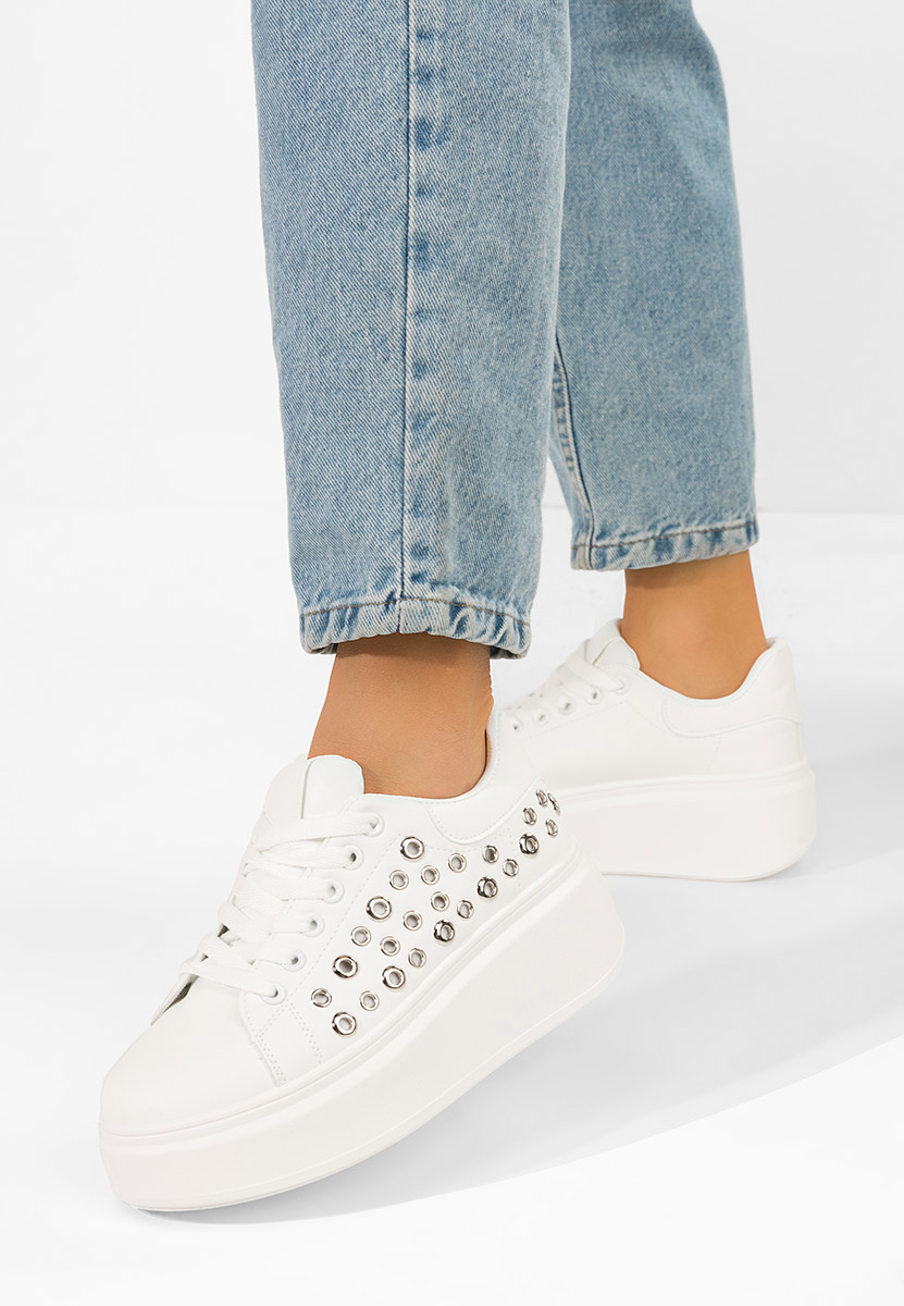 Bílé dámské tenisky na platformě Anaya