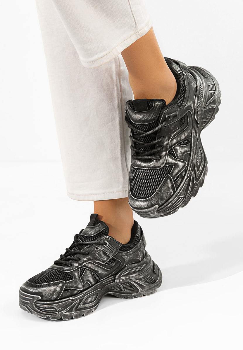 Černé dámské tenisky na platformě Yalda