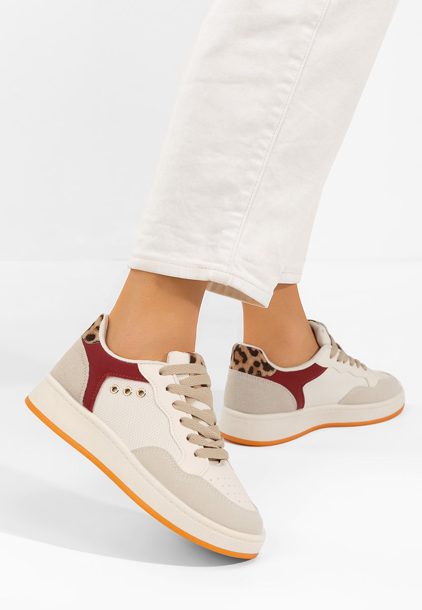 Bordové kožené dámské sneakersy Nerina