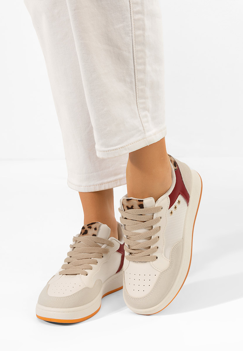 Bordové kožené dámské sneakersy Nerina