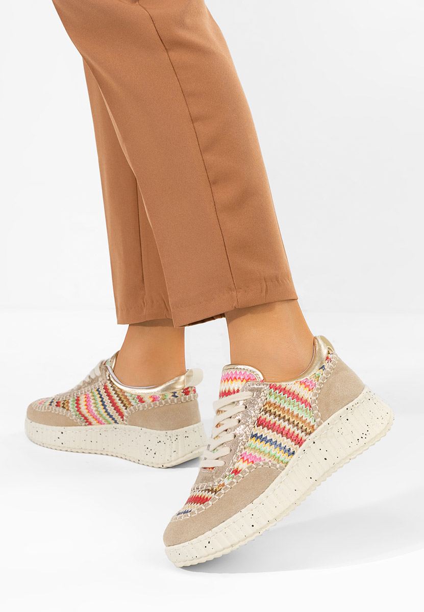 Viacfarebné kožené dámské sneakersy Aidania