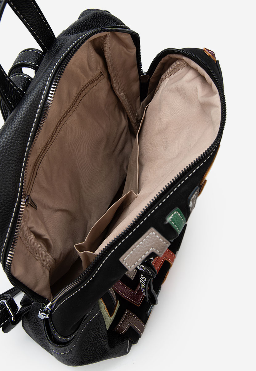 Černá dámská batoh Silvia Rosa 6129