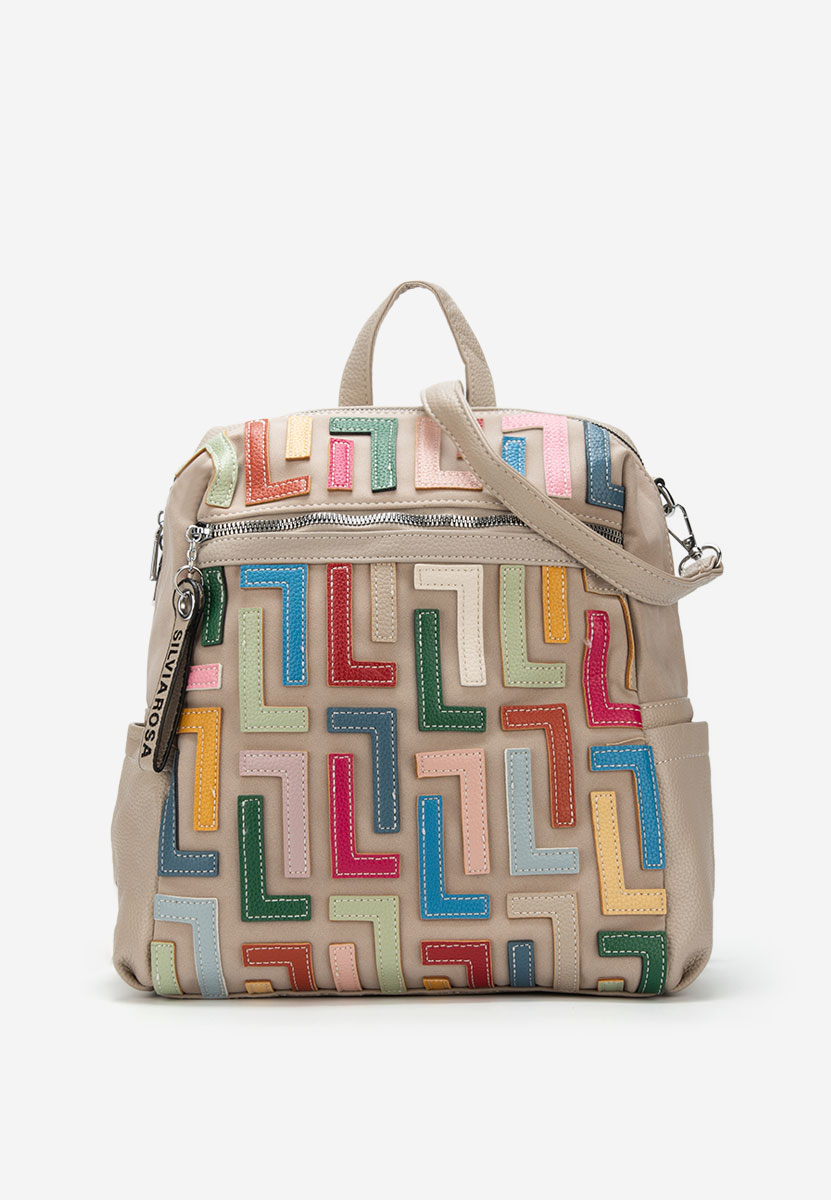 Béžové dámská batoh Silvia Rosa 6129 V2