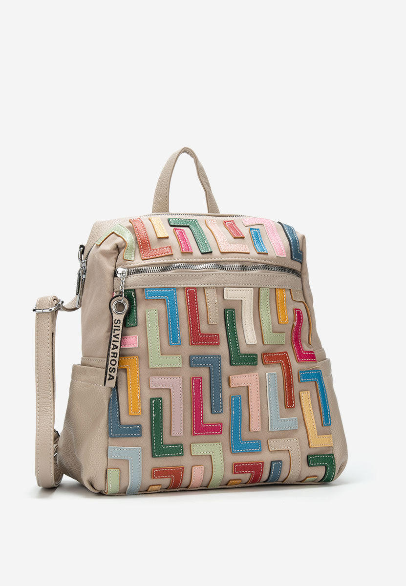 Béžové dámská batoh Silvia Rosa 6129 V2