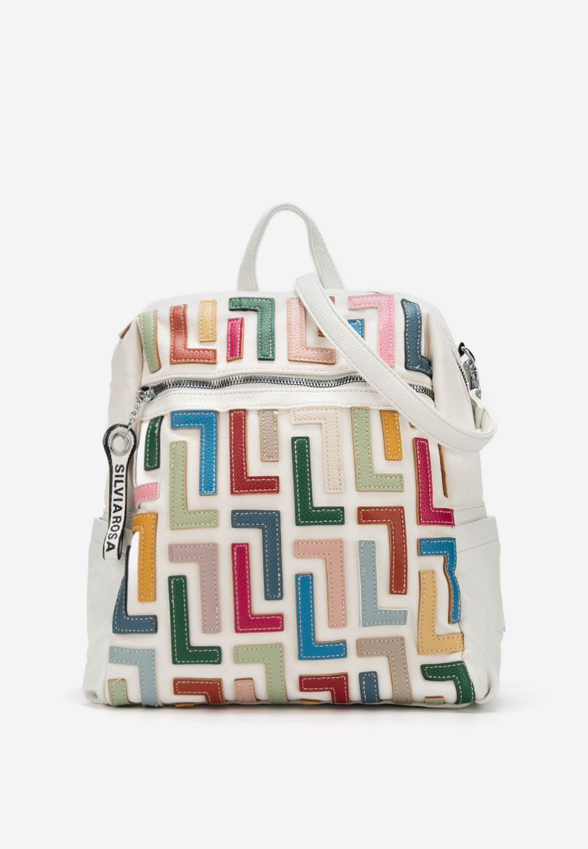 Bílá dámská batoh Silvia Rosa 6129