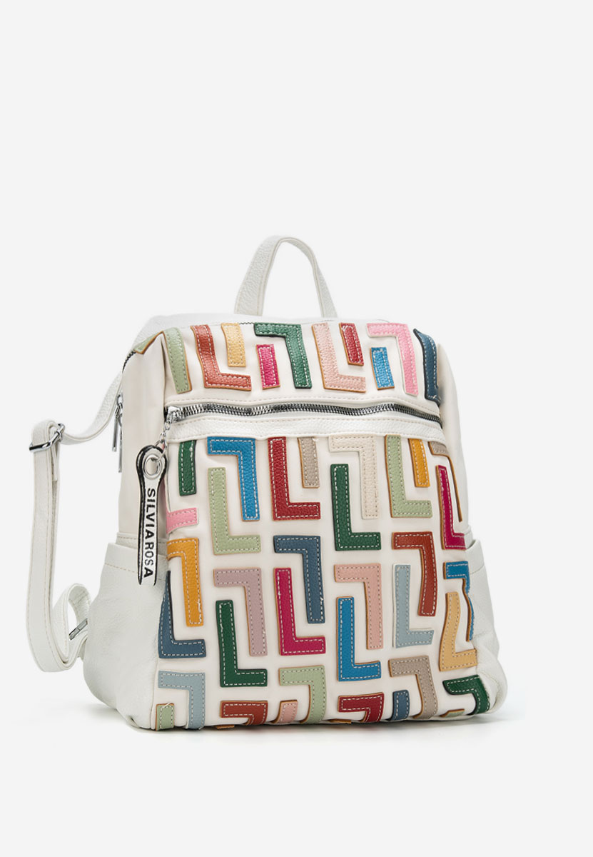 Bílá dámská batoh Silvia Rosa 6129