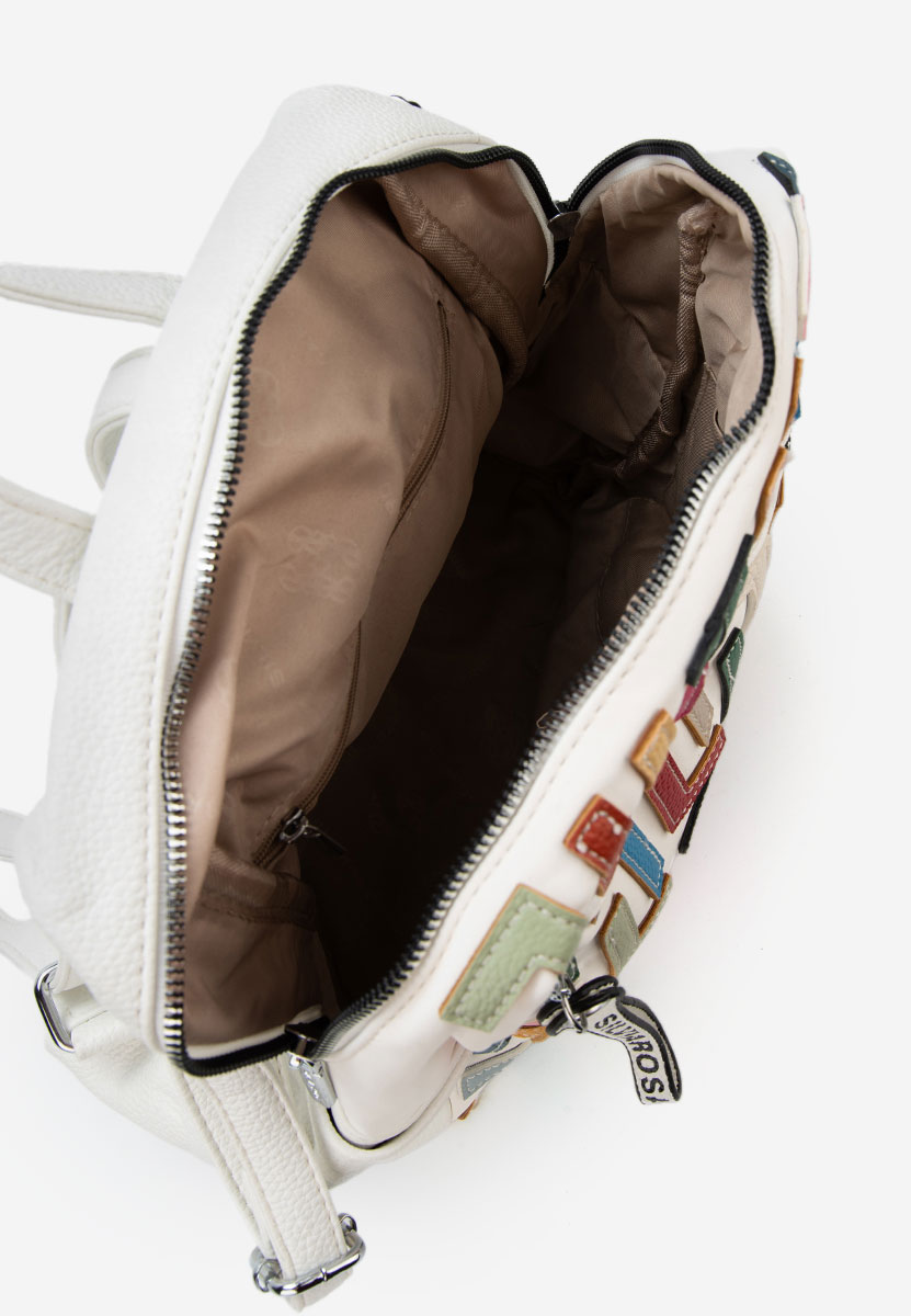 Bílá dámská batoh Silvia Rosa 6129