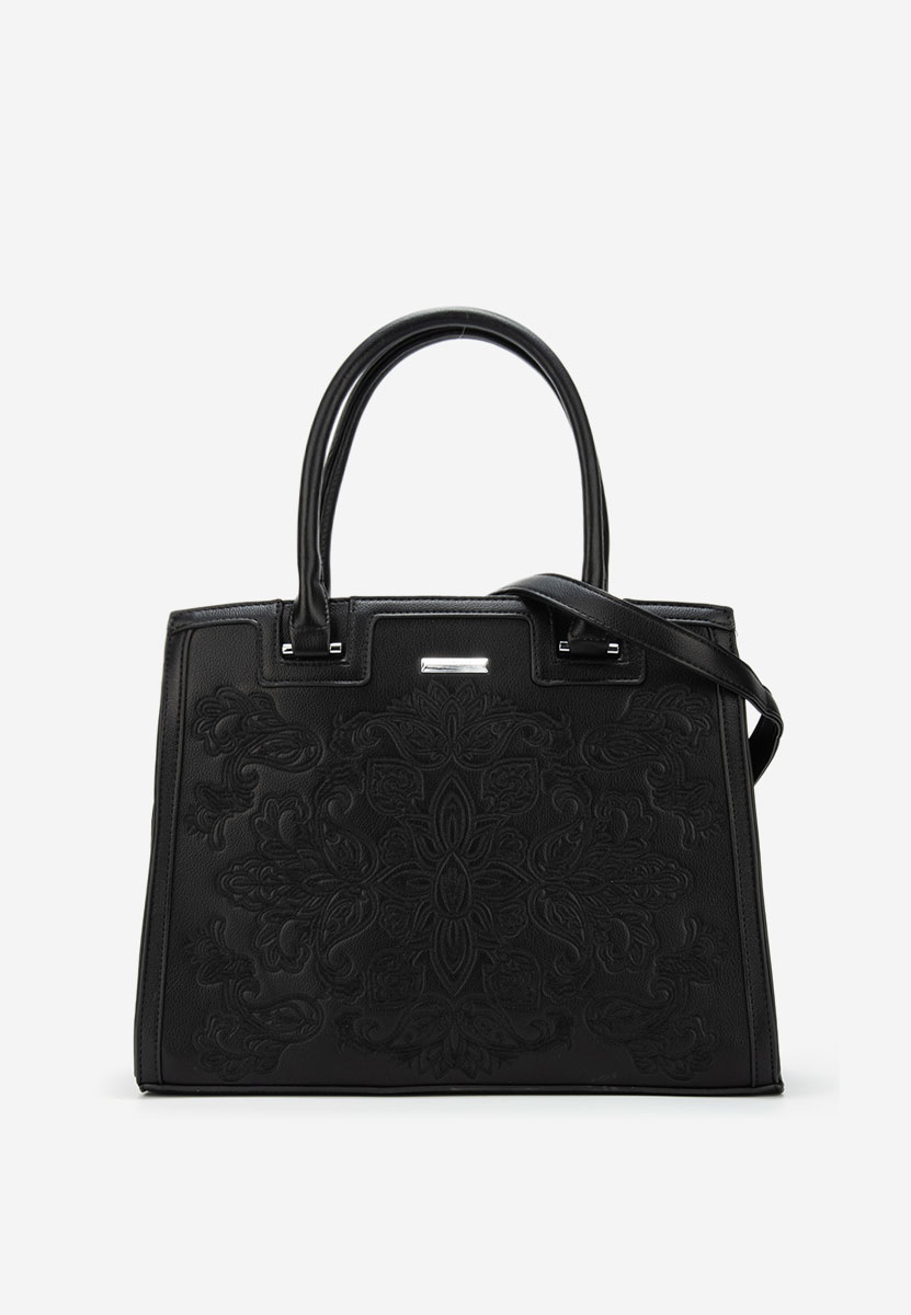 Černá rukojeť kabelky Aidana