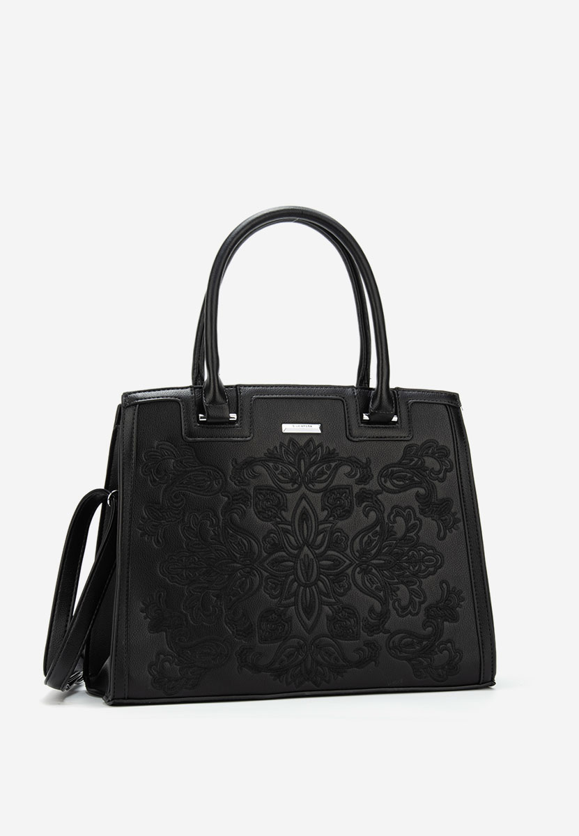 Černá rukojeť kabelky Aidana