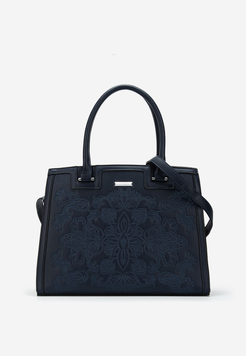 Tmavě modré rukojeť kabelky Aidana