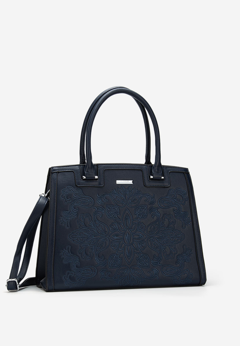 Tmavě modré rukojeť kabelky Aidana