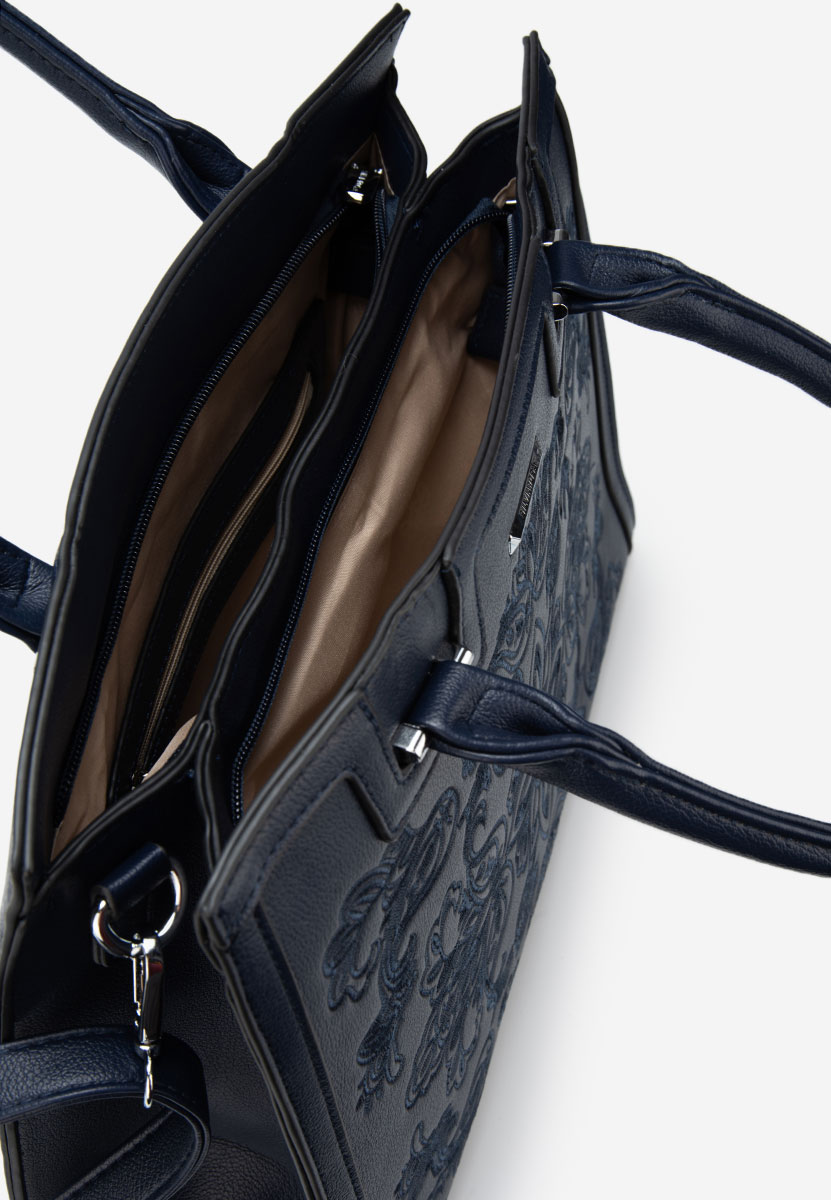 Tmavě modré rukojeť kabelky Aidana