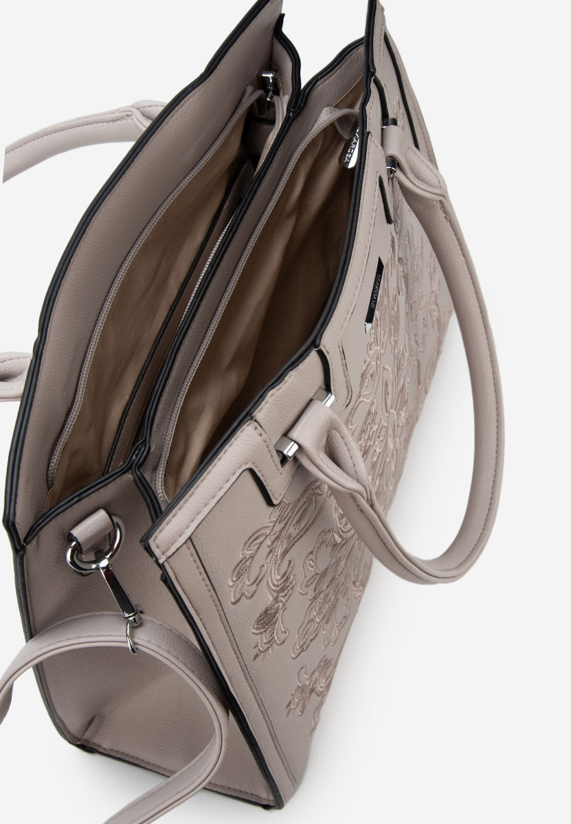 Šedé rukojeť kabelky Aidana