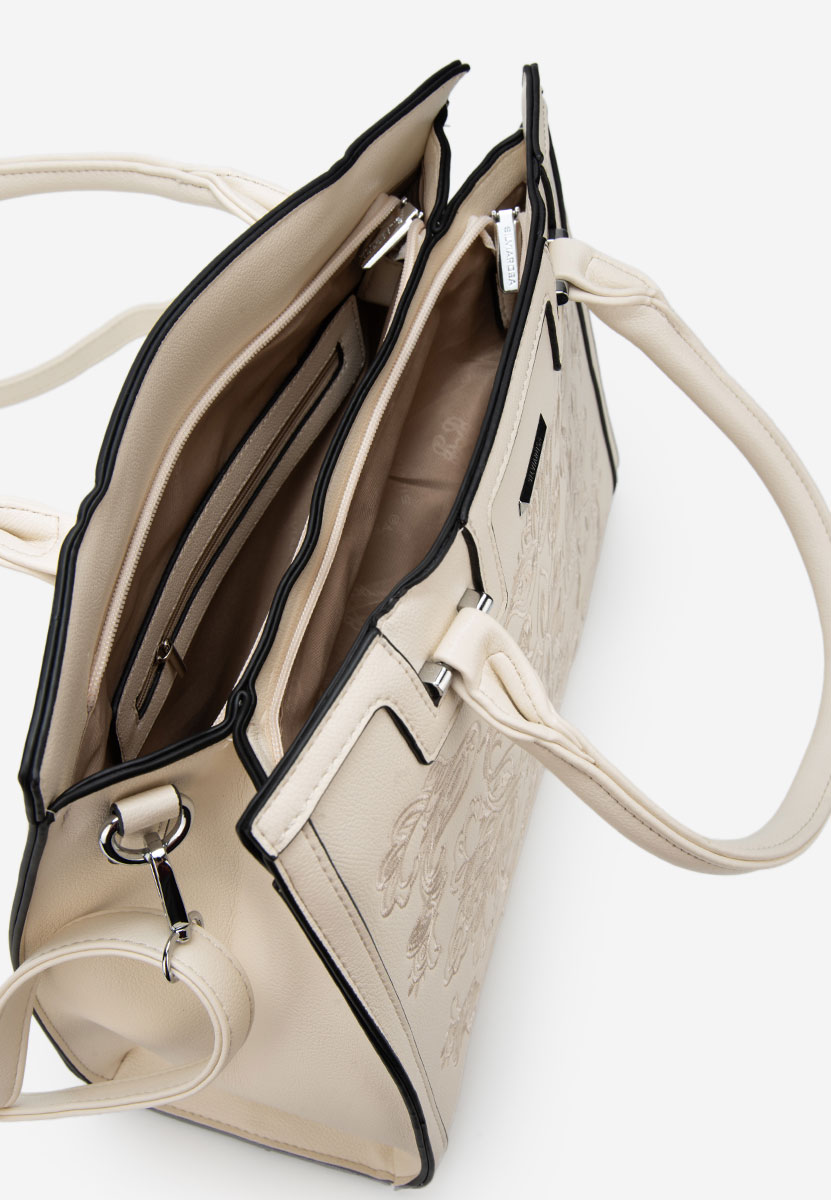 Béžové rukojeť kabelky Aidana