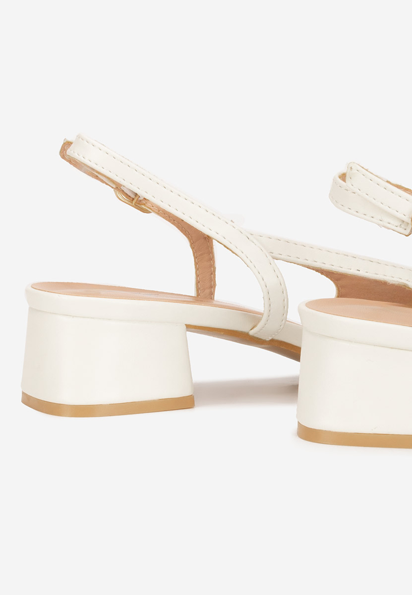 Bílé lodičky s otevřenou pätou Alexonia