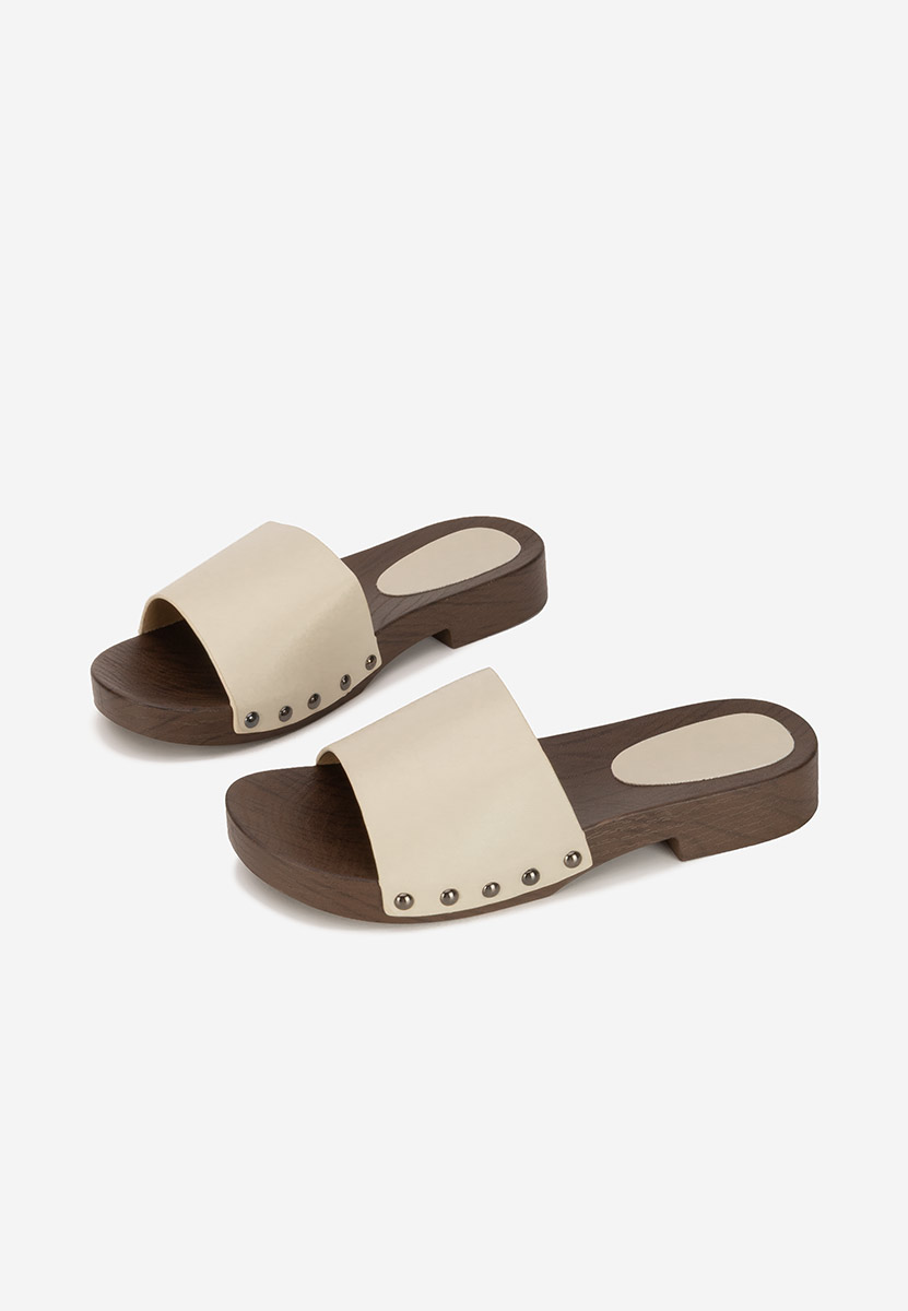 Béžové pantofle dámské Marianna