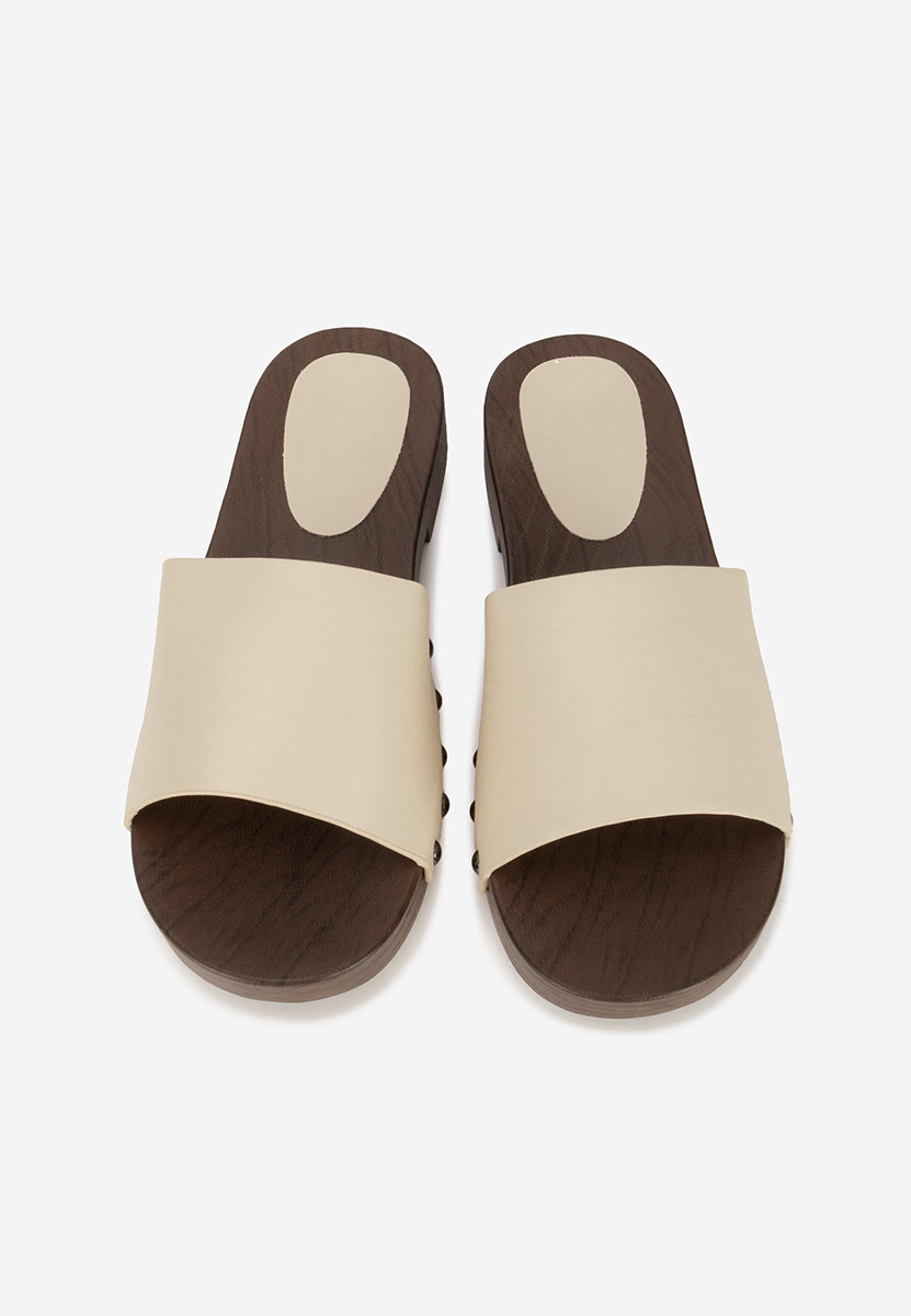 Béžové pantofle dámské Marianna