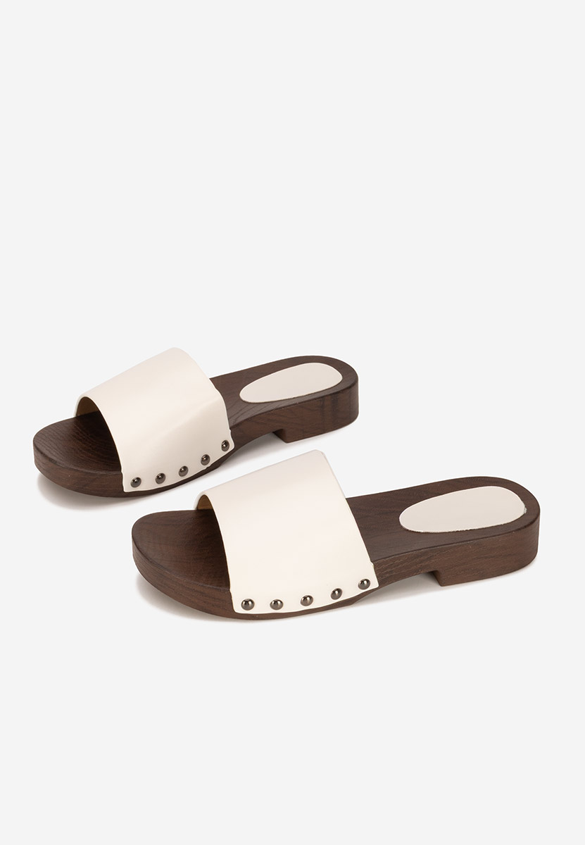 Bílé pantofle dámské Marianna