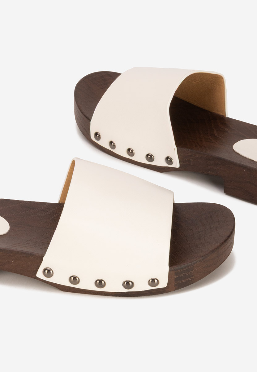 Bílé pantofle dámské Marianna