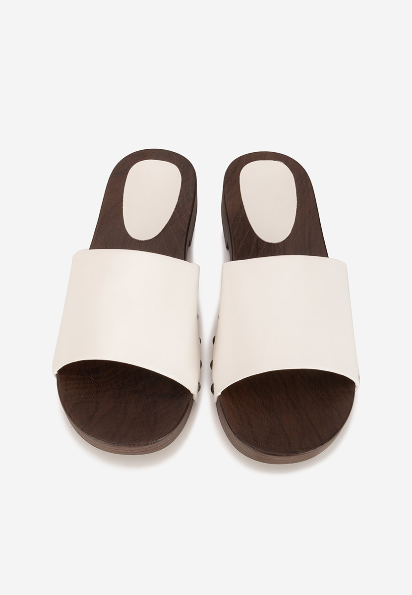 Bílé pantofle dámské Marianna