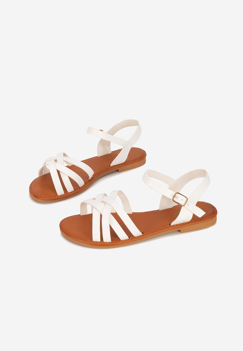 Bílé sandály bez podpatku Esmaya