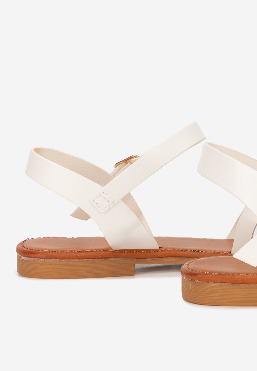 Bílé sandály bez podpatku Esmaya