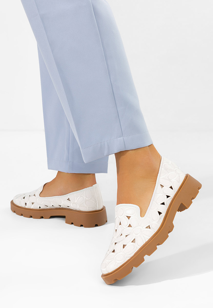 Bílé dámské polobotky Sorika