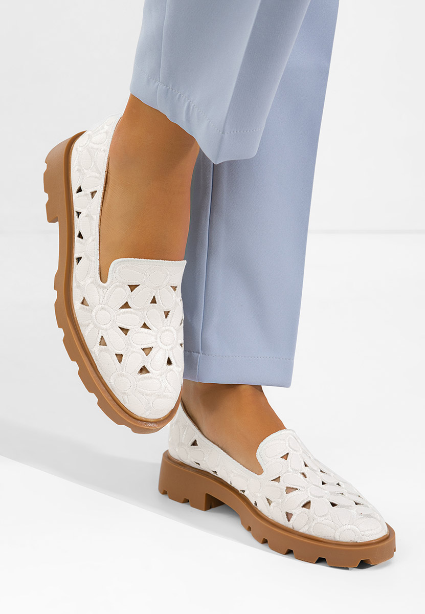 Bílé dámské polobotky Sorika