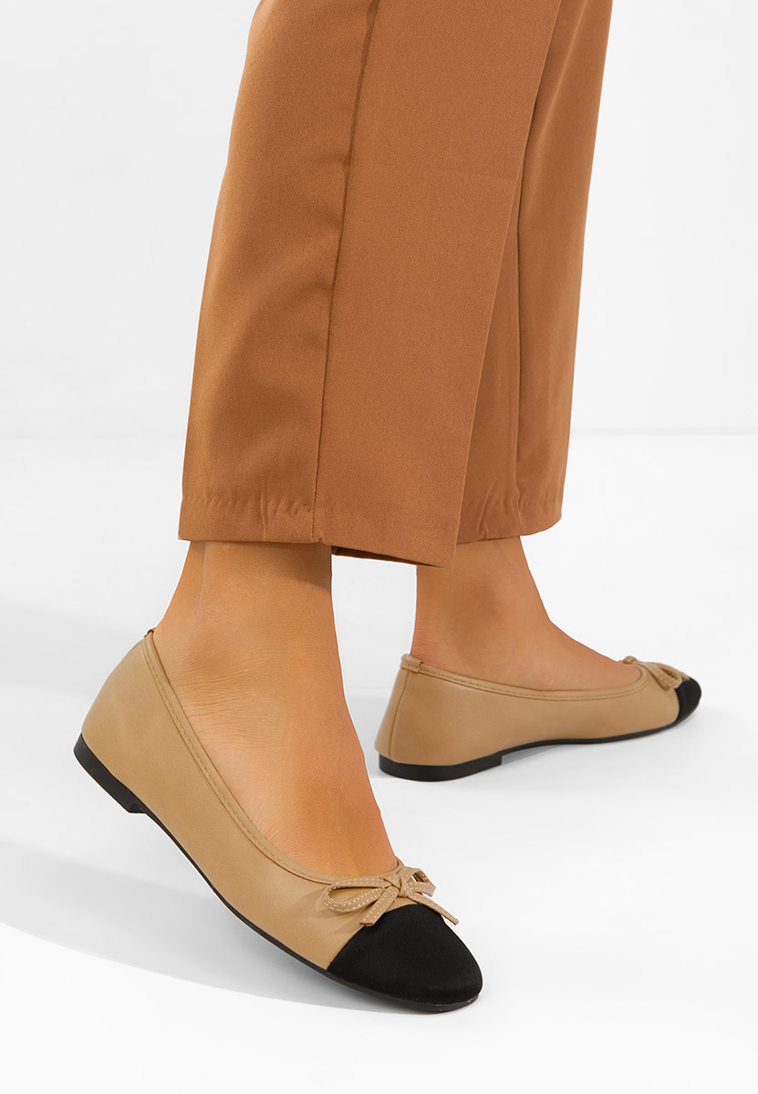 Khaki dámské baleríny Letiza