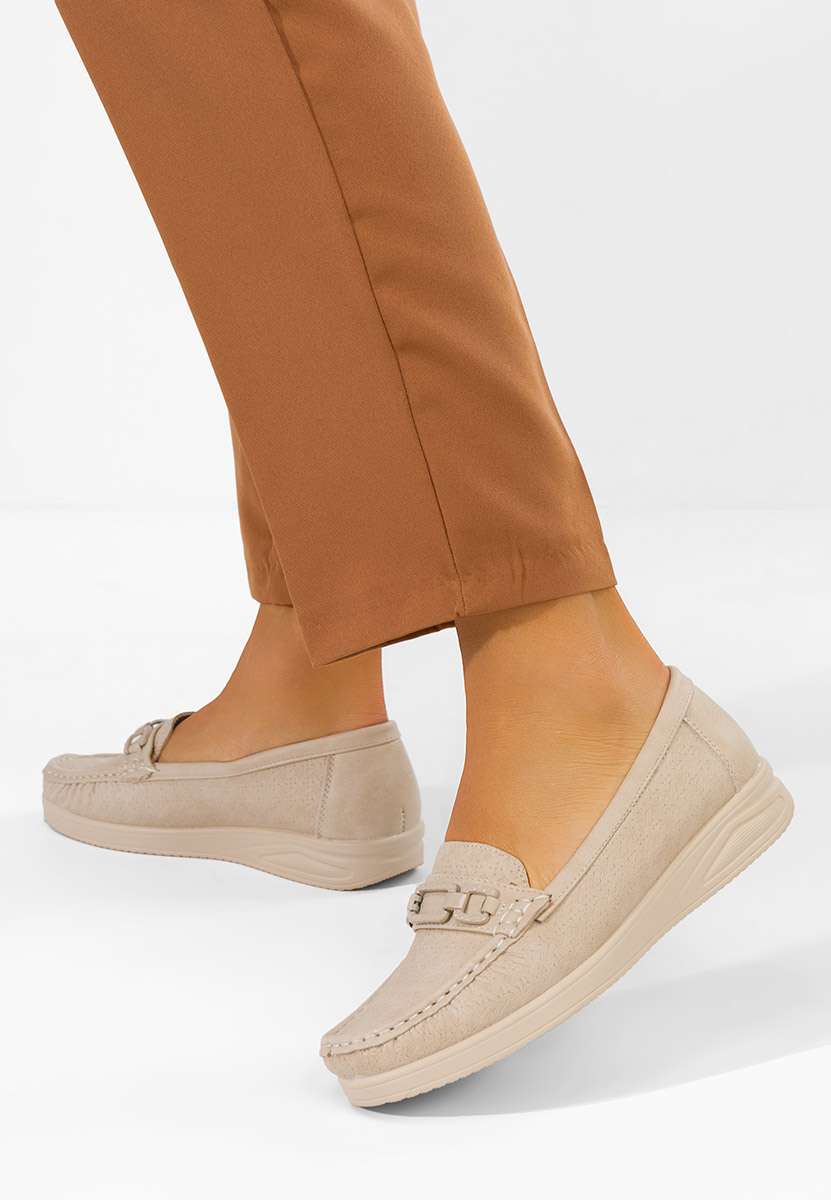 Béžové dámské mokasíny Ansleya