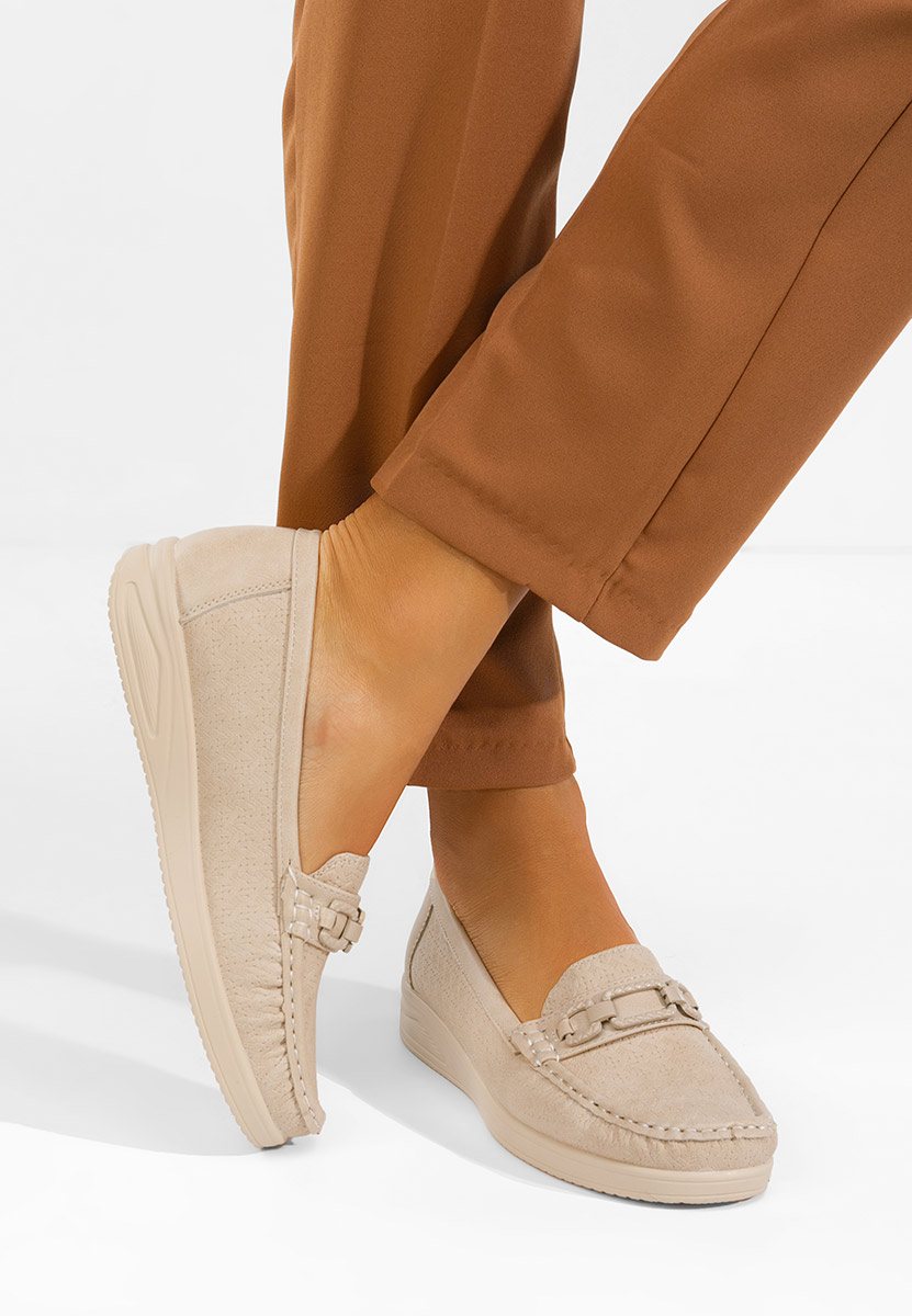 Béžové dámské mokasíny Ansleya