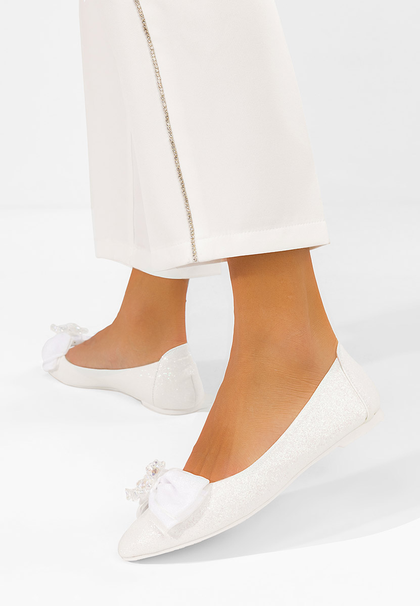 Bílé dámské baleríny Adelyma