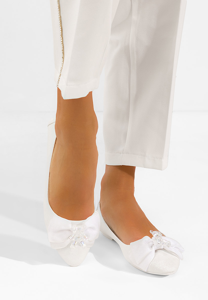 Bílé dámské baleríny Adelyma