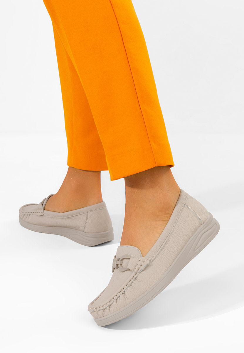 Khaki dámské mokasíny Cristiena