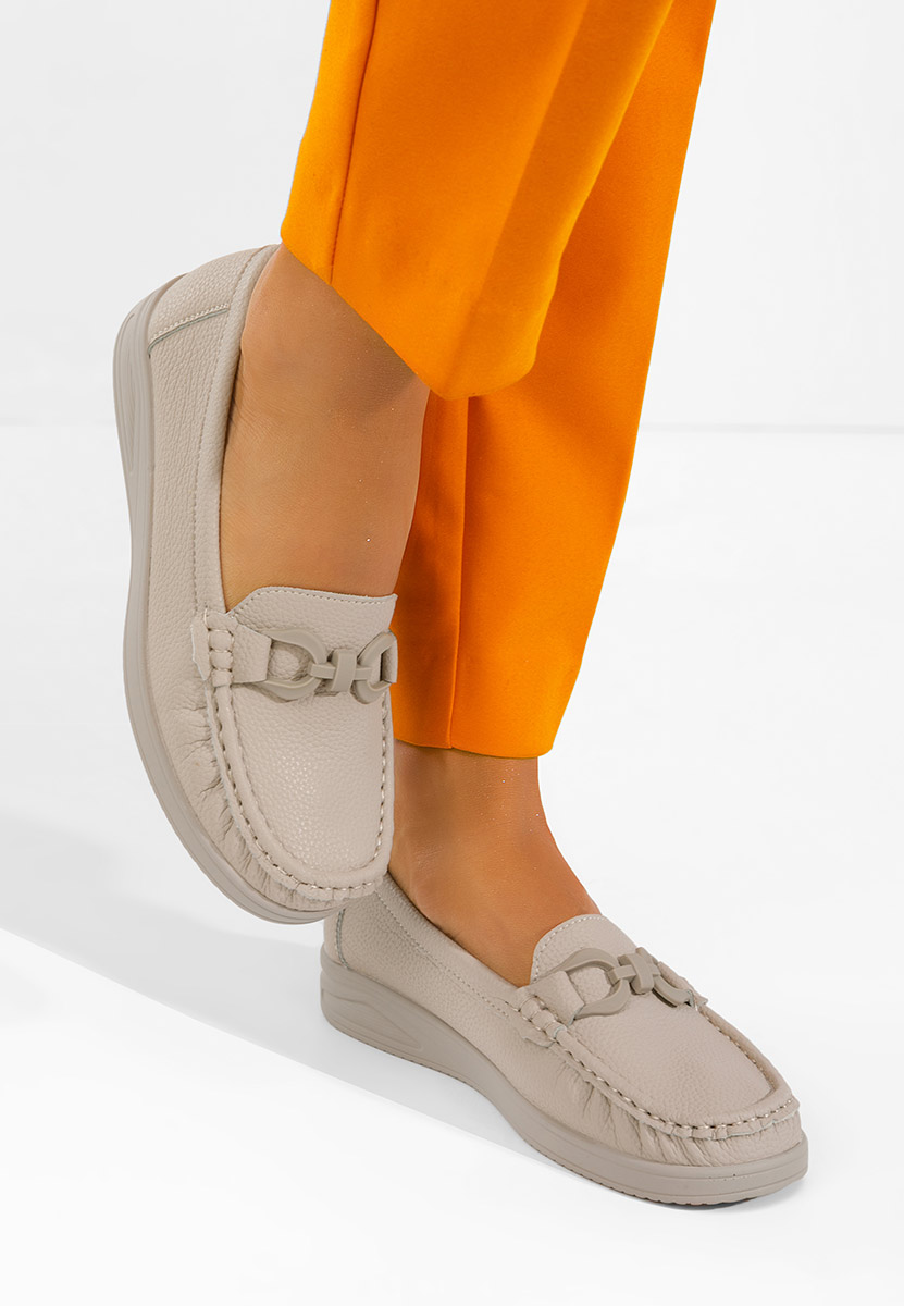 Khaki dámské mokasíny Cristiena