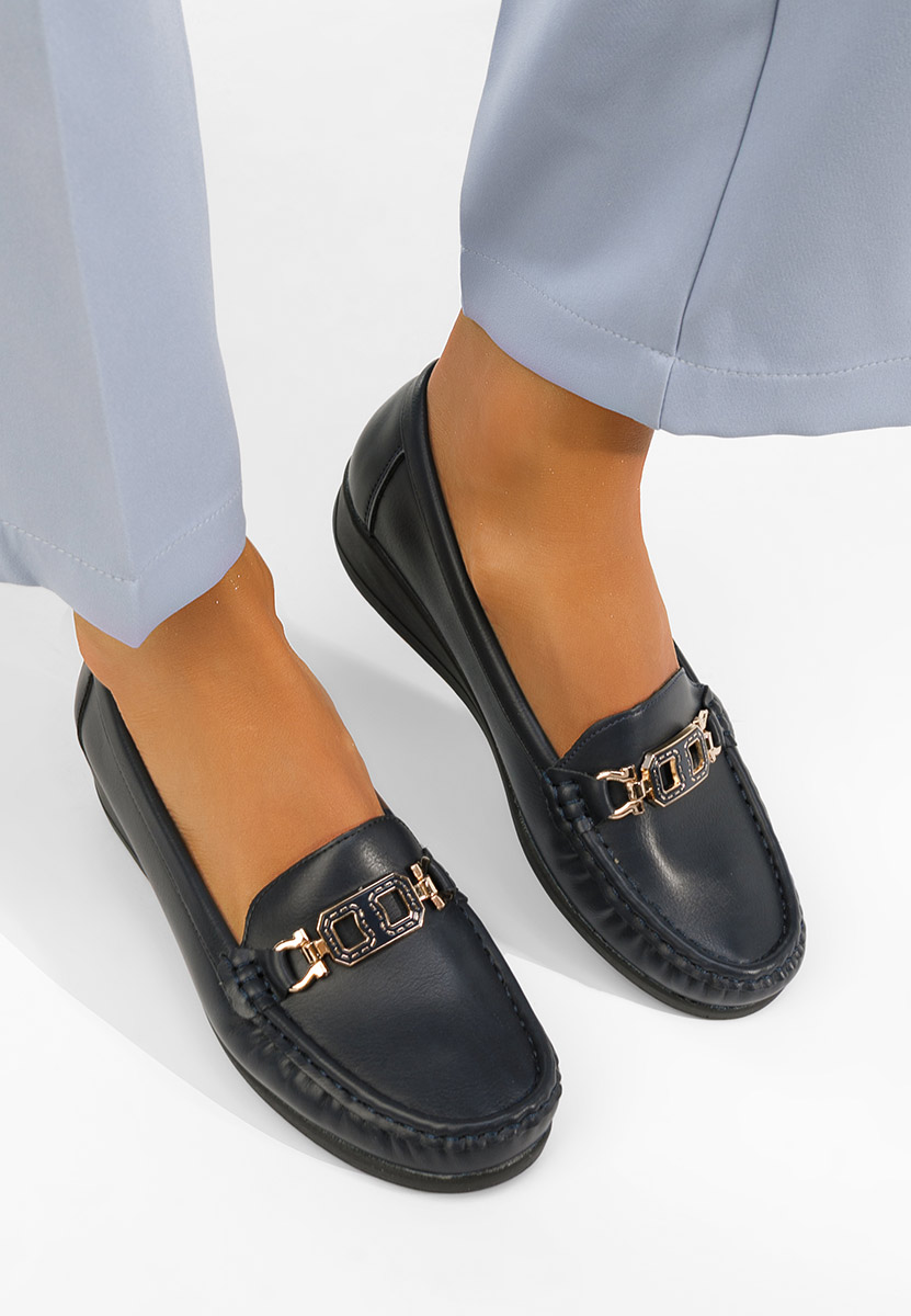 Tmavě modré dámské mokasíny Varalia